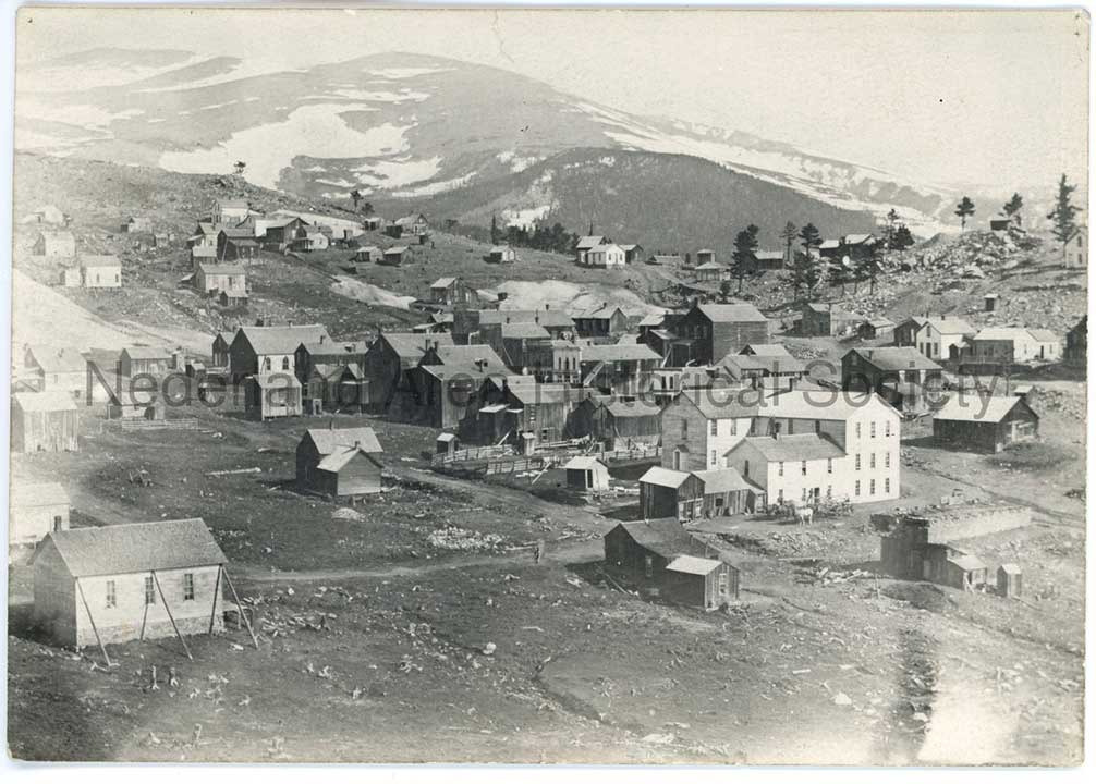 The booming mining camp of Caribou in the late 1800s.