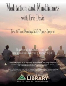 flyer for Meditation and Mindfulness