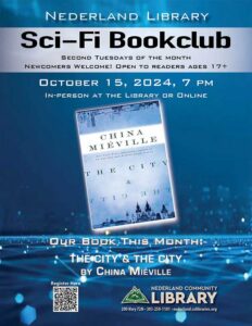 flyer for Sci-Fi Bookclub October meeting