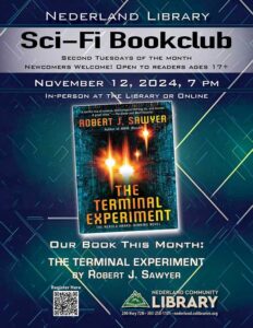 flyer for November Sci-Fi Bookclub