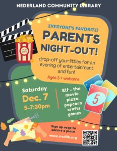 Flyer for Parents Night Out on Dec. 7