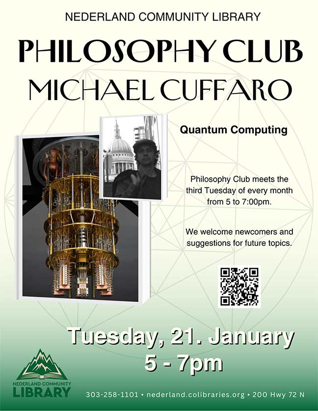 flyer for Philosophy Club meeting on January 21