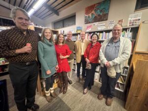 photo of board members in the library