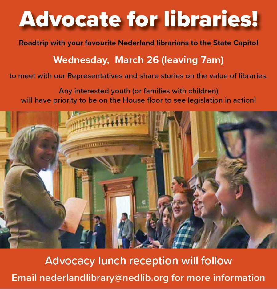 Advocate for Libraries image of students at state capitol