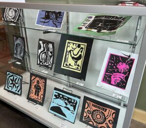 photo of some of middle school art projects