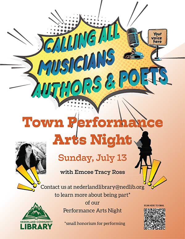 flyer for town performance night July 13