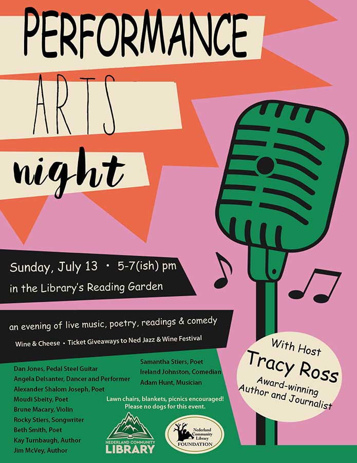 flyer for Performance Arts Night
