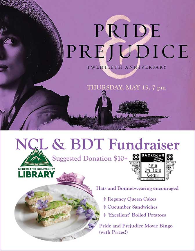 flyer for screening of Pride and Prejudice