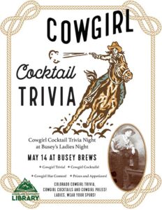flyer for Cowgirl Trivia night