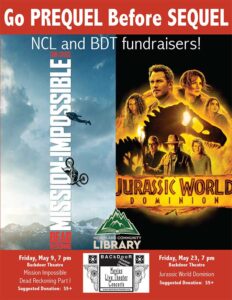 Flyer for movies at Backdoor Theatre