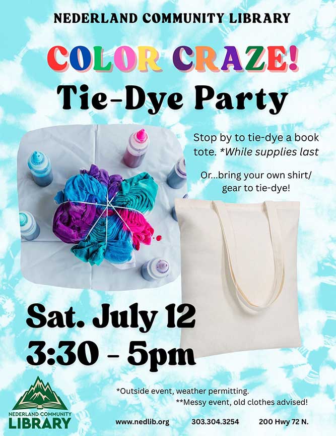 flyer for tie-dye party