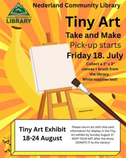 flyer for Tiny Art Take and Make