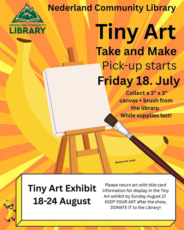 flyer for Tiny Art Take and Make