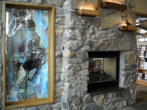photo of libraray fireplace