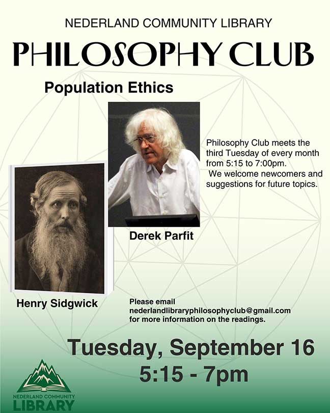 flyer for Philosophy Club August 2025 meeting