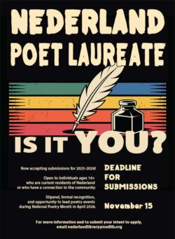 flyer for Poet Laureate deadline