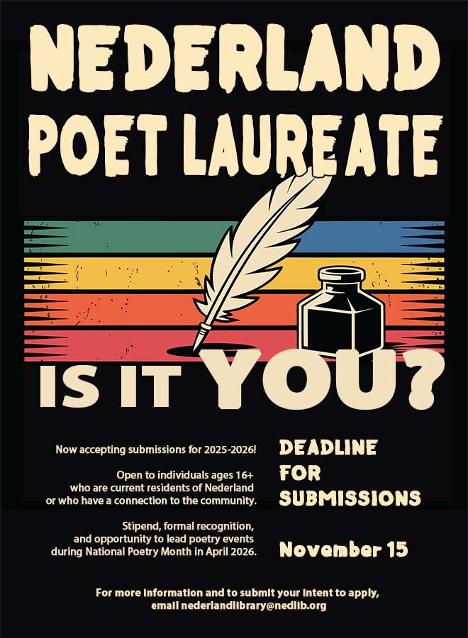 flyer for Poet Laureate deadline