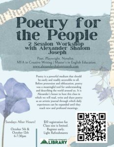 flyer for Poetry for the People event
