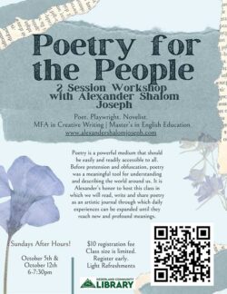 flyer for Poetry for the People event