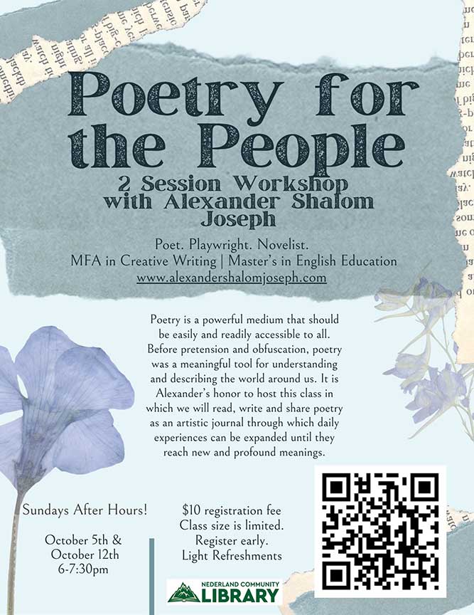 flyer for Poetry for the People event
