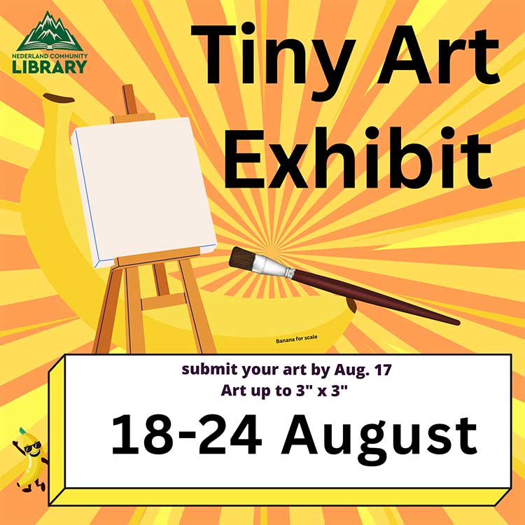 graphic for Tiny Art Exhibit August 18-24
