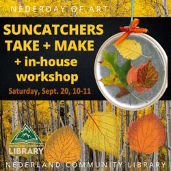 flyer for Suncatchers Take and Make