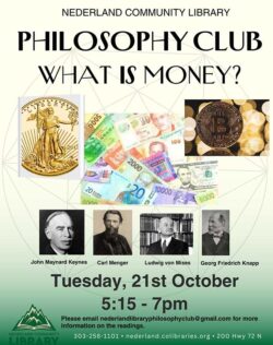 flyer for philosophy club meeting in october