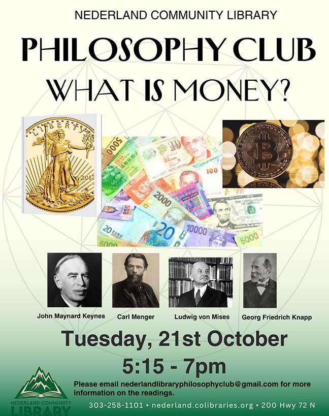 flyer for philosophy club meeting in october