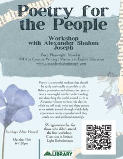 Flyer for second session of Poetry for the People