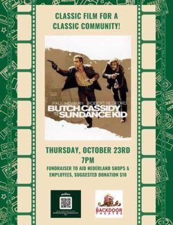 flyer for showing of Butch Cassidy and the Sundance Kid