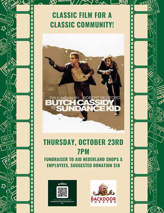 flyer for showing of Butch Cassidy and the Sundance Kid