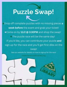 flyer for Puzzle Swap