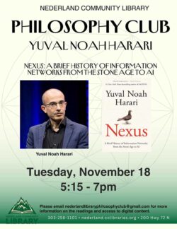 flyer for Philosophy Club November meeting