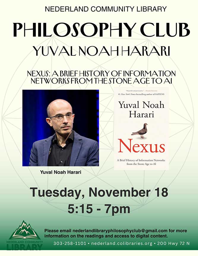 flyer for Philosophy Club November meeting