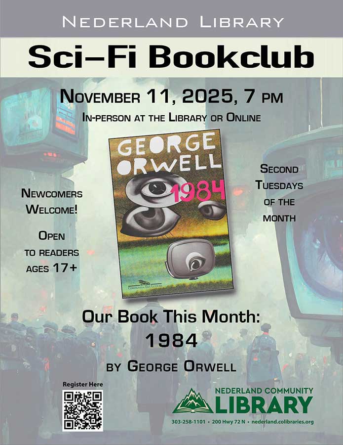 Flyer for Sci-Fi Bookclub meeting in November
