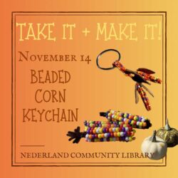 flyer for beaded corn keychain take it and make it