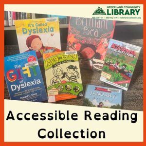 flyer for Accessible Reading Collection