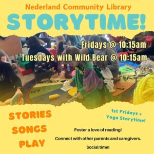 flyer for Friday Storytimes