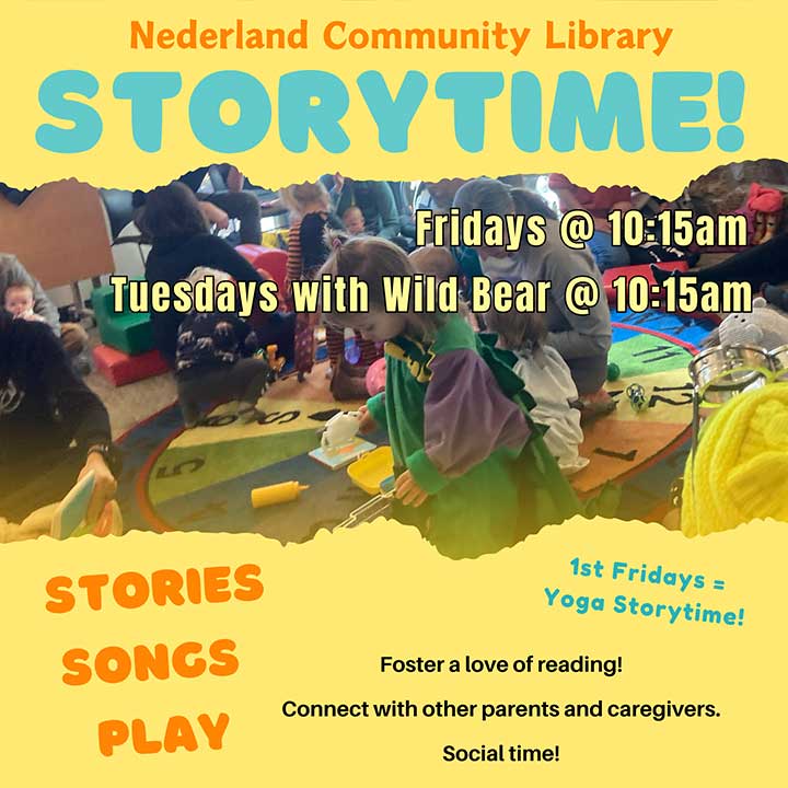 flyer for Friday Storytimes