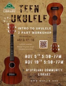 flyer for Teen Ukulele workshop