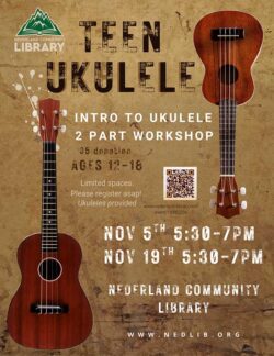 flyer for Teen Ukulele workshop
