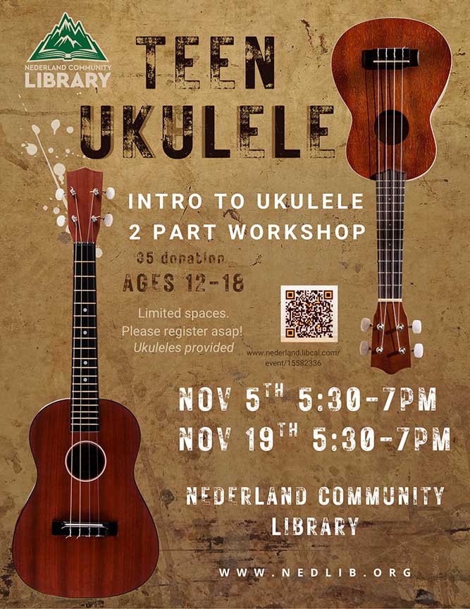flyer for Teen Ukulele workshop