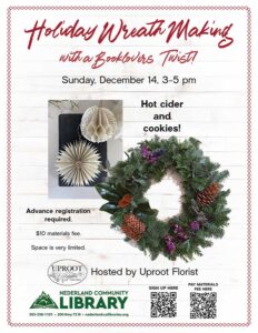 Flyer for wreath making event