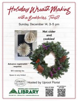 Flyer for wreath making event