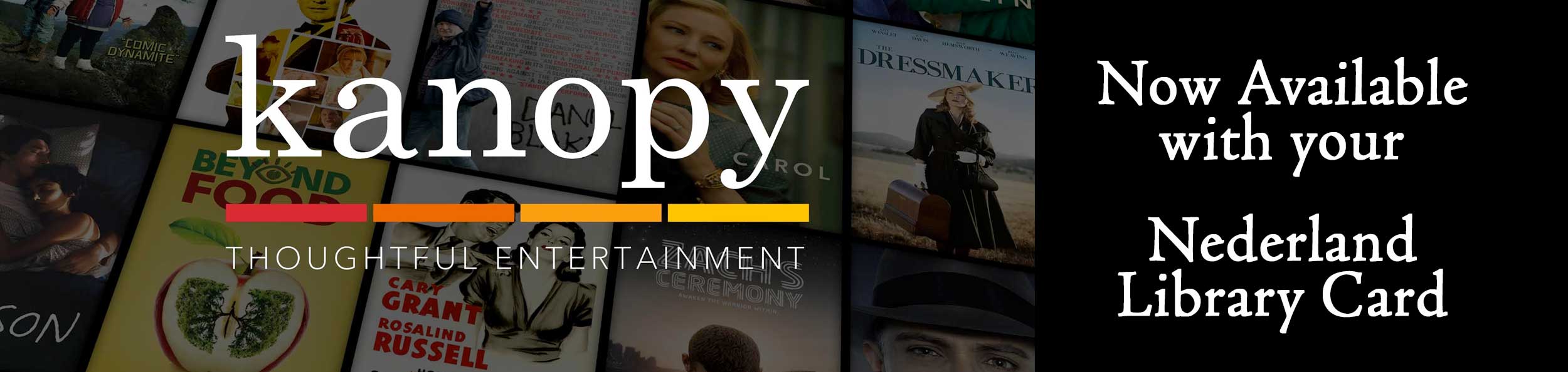 Kanopy now available with your library card