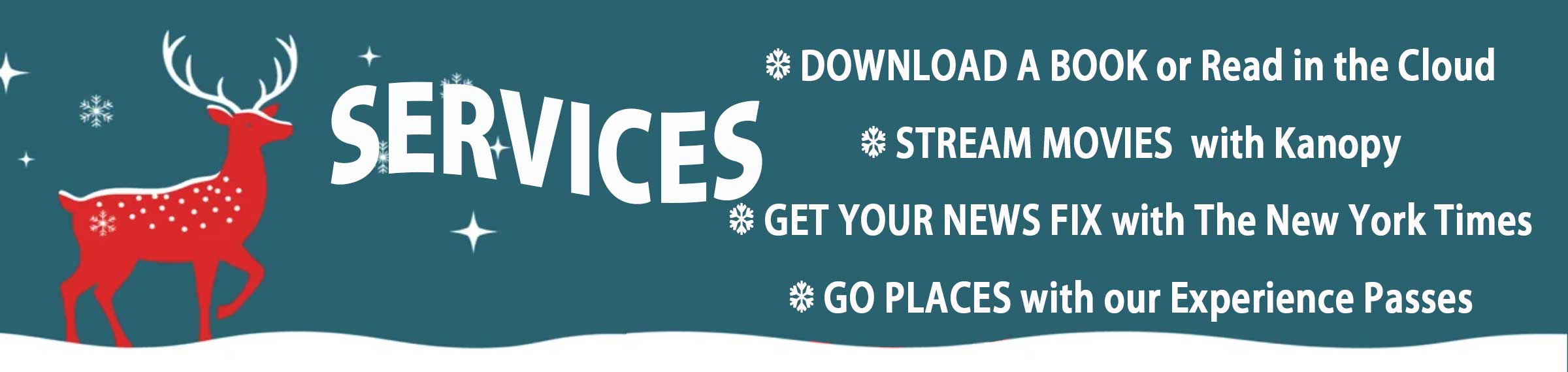 image showing red reindeer and services