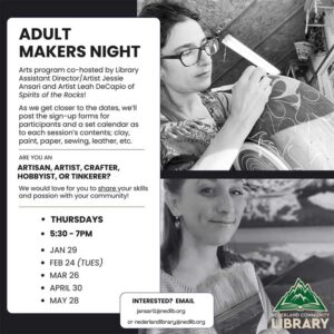 flyer for adult makers club