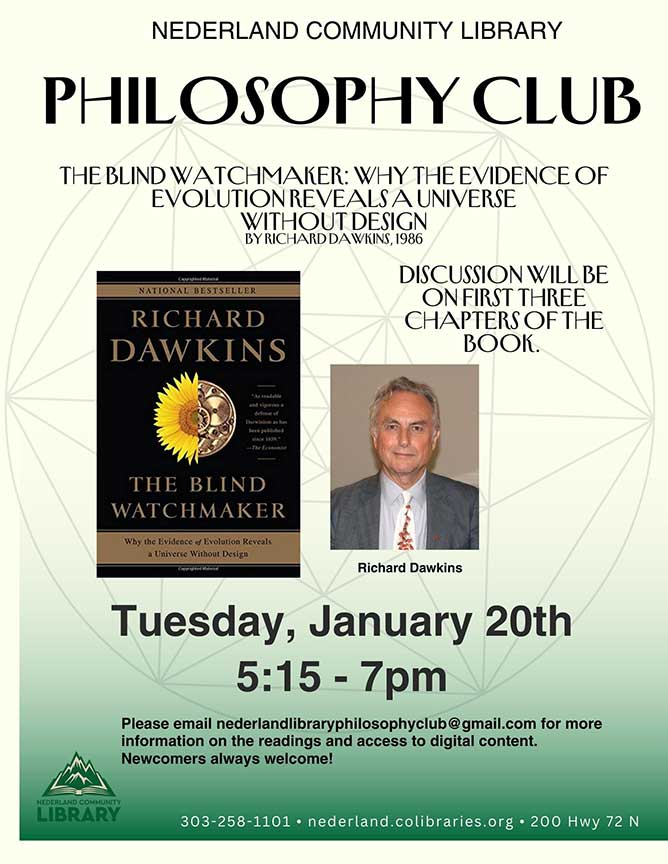 Flyer for Jan. 20 meeting of Philosophy Club
