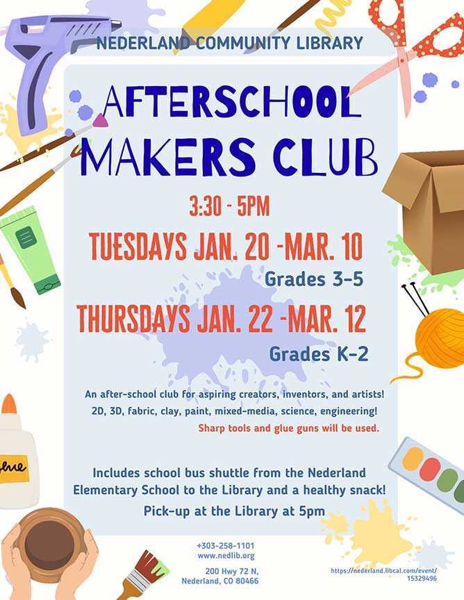 flyer for After School Makers Club