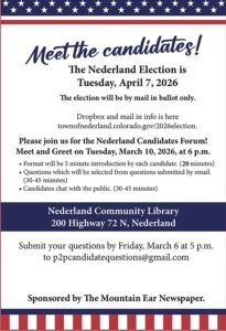 flyer for Candidates Forum on April 7